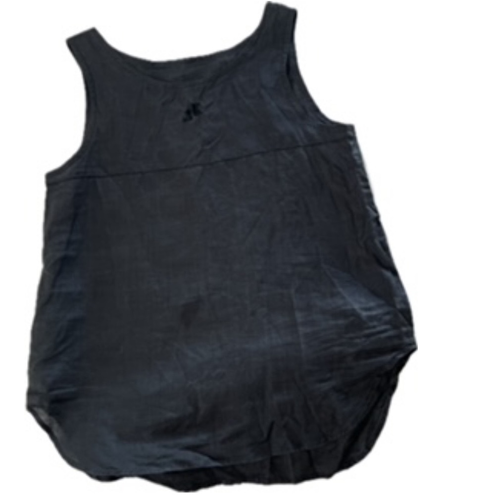 Large BLACK LINEN tank top cool breezy natural fabric
**No Flaws**